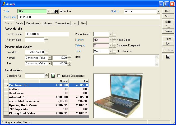 fix asset depreciation