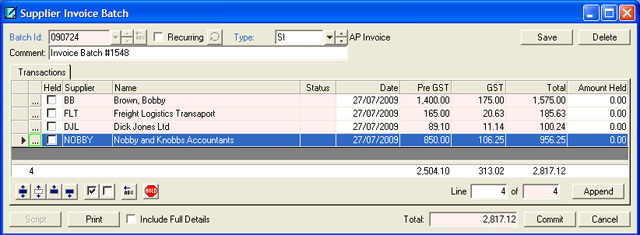 emPOWER AP Invoice Batch Sdump